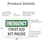 Signmission First Aid Kit Inside, 18 in W x Rectangle, Aluminum OS-2PACK-EM-A-1218-L-10371 - alternate 7